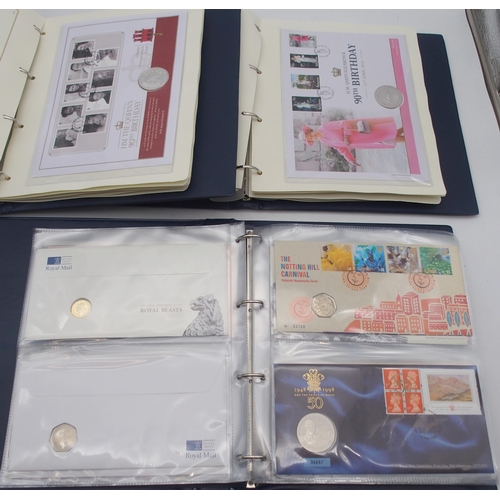 255 - Royal Mail / Royal Mint Philatelic Numismatic Covers a lot comprising philatelic numismatic cov... 