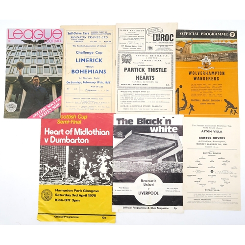 328 - A small collection of 1950s and later football programmes, to include Glasgow Rangers, Partick Thist... 