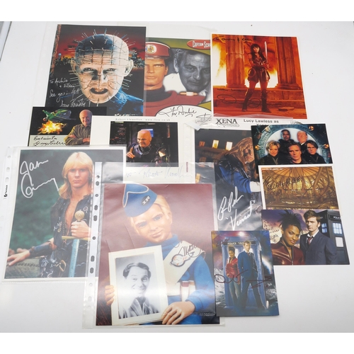 335 - AUTOGRAPHSA collection of sci fi and fantasy signed photographs, to include Star Trek (Sir Patrick S... 