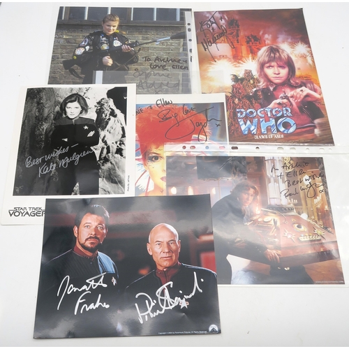 335 - AUTOGRAPHSA collection of sci fi and fantasy signed photographs, to include Star Trek (Sir Patrick S... 