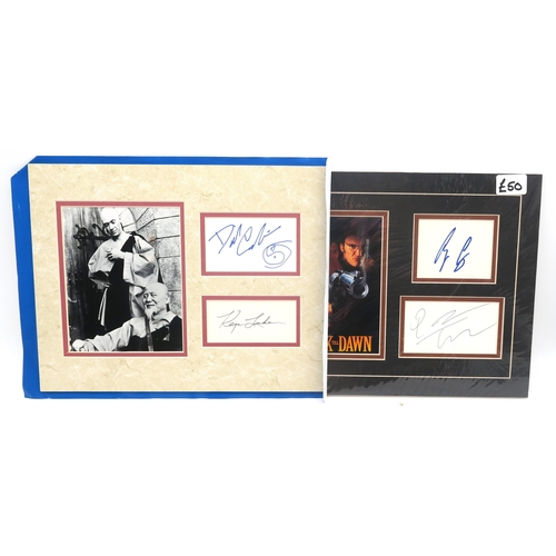 336 - AUTOGRAPHSA collection of mounted photograph and signature combos, including Boris Karloff as Franke... 