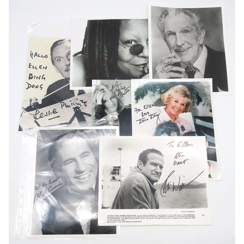 338 - AUTOGRAPHSA large collection of signed photographs of Hollywood stars, to include Veronica Carlson a... 