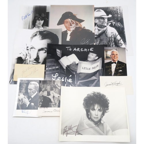 338 - AUTOGRAPHSA large collection of signed photographs of Hollywood stars, to include Veronica Carlson a... 