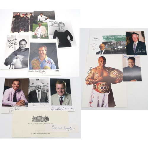 339 - AUTOGRAPHSA collection of signed photographs of musicians (Sir Tom Jones, Rod Stewart, Bette Midler ... 