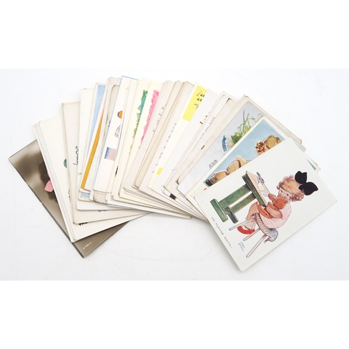 345 - Two albums of Mabel Lucie Attwell postcards, together with a small selection of further loose cards ... 