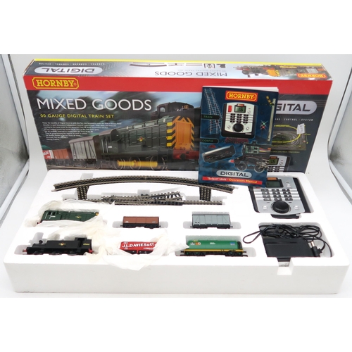 379 - A Hornby 00-gauge Mixed Goods Digital Train Set, an Elite Digital Command Control System and further... 