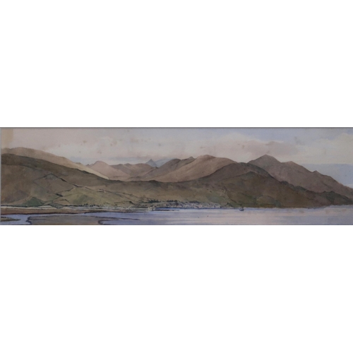 854 - CHARLES WILLIAM DAY (BRITISH act.1817-1859) FORT WILLIAM FROM CORPACH Watercolour, dated 1826, 8 x 2... 