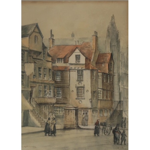 857 - SCOTTISH SCHOOL  KNOXS HOUSE Watercolour, signed lower right, titled lower left, 33 x... 