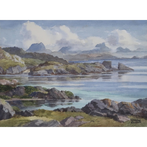 911 - STIRLING GILLESPIE (SCOTTISH 1908-1993) SPLIT ROCK, SUTHERLAND WITH CULMHOR, CULBEAG AND STALPOLLY W... 