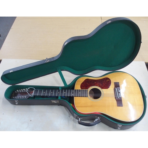 277 - HAGSTROM a twelve string acoustic guitar by Hagstrom Sweden serial number 76232, 18 fret, with origi... 