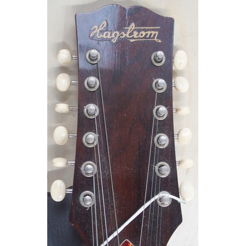 277 - HAGSTROM a twelve string acoustic guitar by Hagstrom Sweden serial number 76232, 18 fret, with origi... 