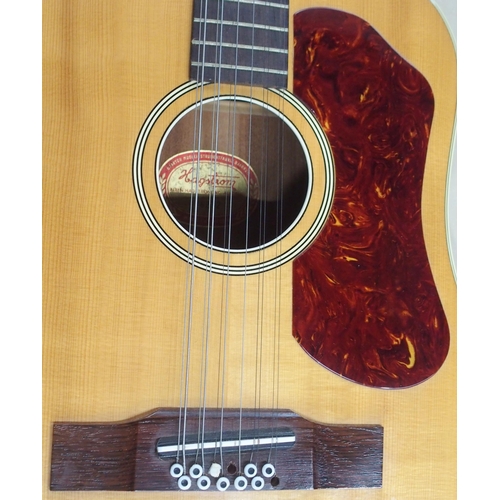 277 - HAGSTROM a twelve string acoustic guitar by Hagstrom Sweden serial number 76232, 18 fret, with origi... 