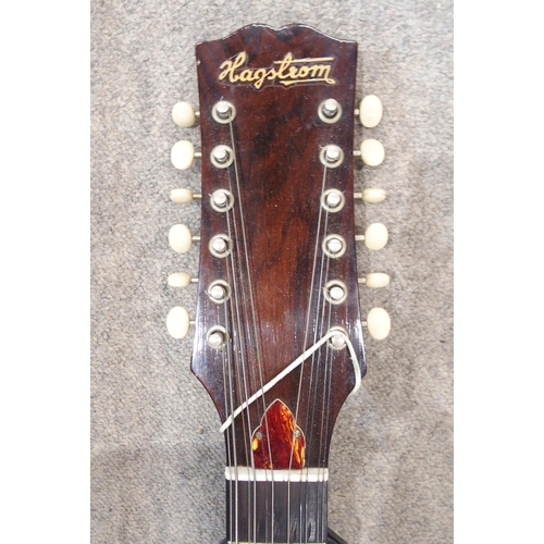 277 - HAGSTROM a twelve string acoustic guitar by Hagstrom Sweden serial number 76232, 18 fret, with origi... 