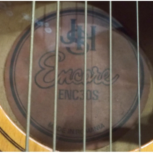 279 - An Encore JSH acoustic guitar serial number ENC 30S made in Romania  