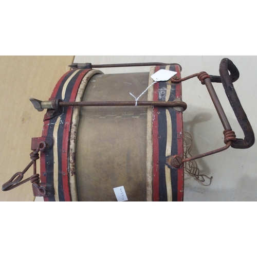 280 - A parade marching drum with a rustic string snare