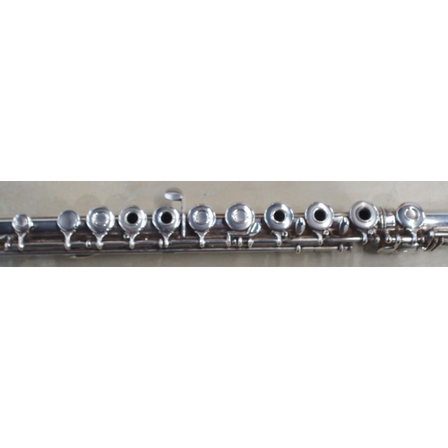 284 - Gemeinhardt Model M3 Open-Hole Flute Silver serial number 348456 with Gemeinhardt fitted case 