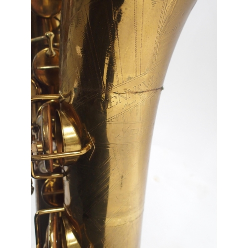 286 - **WITHDRAWN**Pennsylvania Special Baritone Saxophone serial number 261180 engraved 