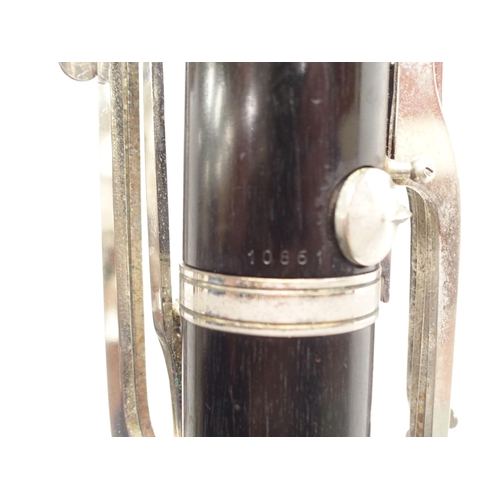 287 - NOBLET PARIS GRENADILLA WOOD BASS CLARINET serial number 10861 