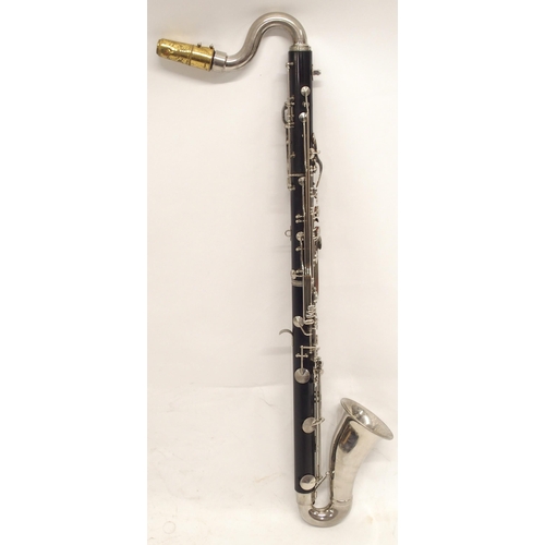 287 - NOBLET PARIS GRENADILLA WOOD BASS CLARINET serial number 10861 