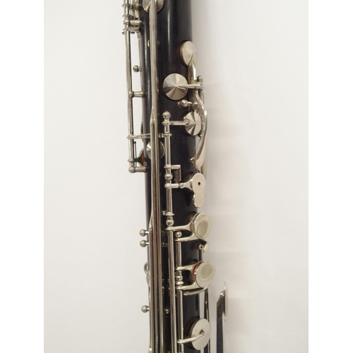 287 - NOBLET PARIS GRENADILLA WOOD BASS CLARINET serial number 10861 