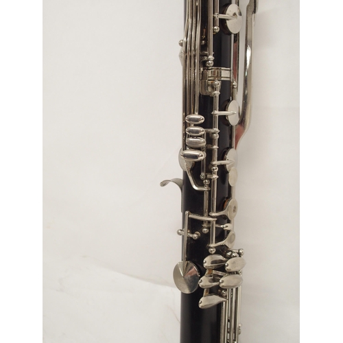 287 - NOBLET PARIS GRENADILLA WOOD BASS CLARINET serial number 10861 