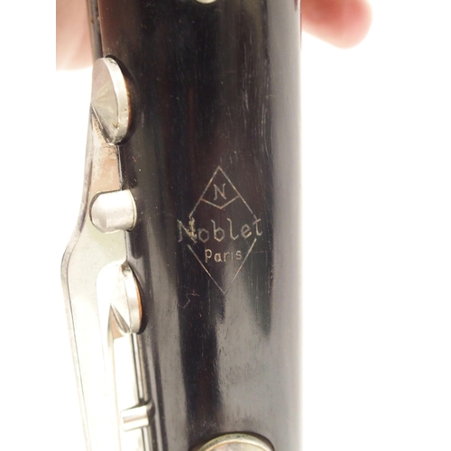 287 - NOBLET PARIS GRENADILLA WOOD BASS CLARINET serial number 10861 