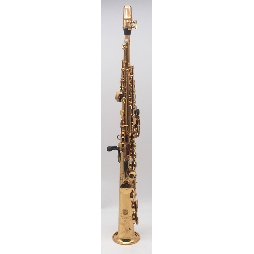 289 - YANAGISAWA Elimona soprano saxophone serial number 00119353 JAPAN with fitted case