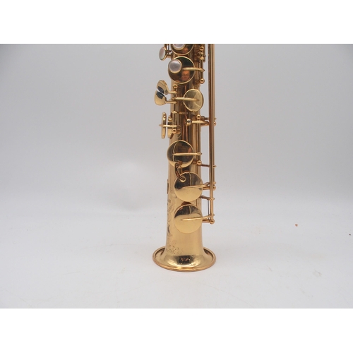 289 - YANAGISAWA Elimona soprano saxophone serial number 00119353 JAPAN with fitted case