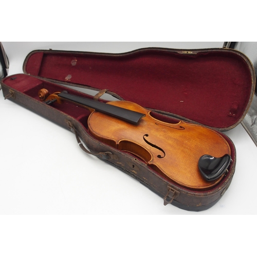 292 - H. MacPherson a two piece back violin 35cm bearing label to the interior H. MACPHERSON No. ** 1903 w... 