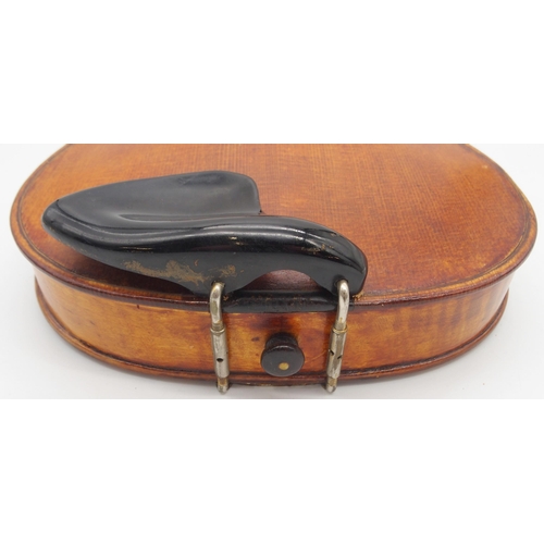 292 - H. MacPherson a two piece back violin 35cm bearing label to the interior H. MACPHERSON No. ** 1903 w... 