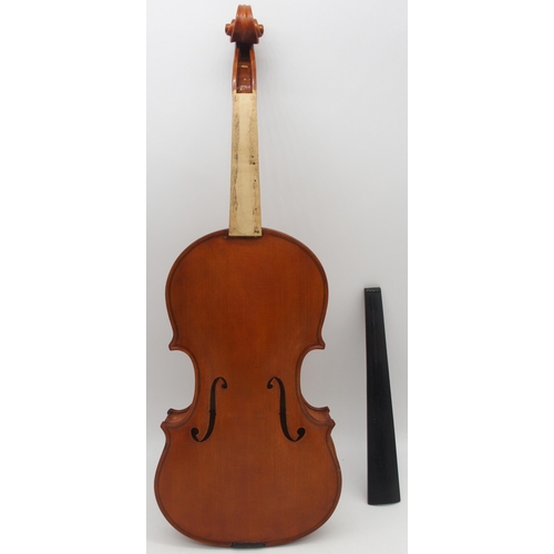 299 - Alexander Youngson a one piece back violin 35.5cm bearing label with inscription to the interior Ale... 