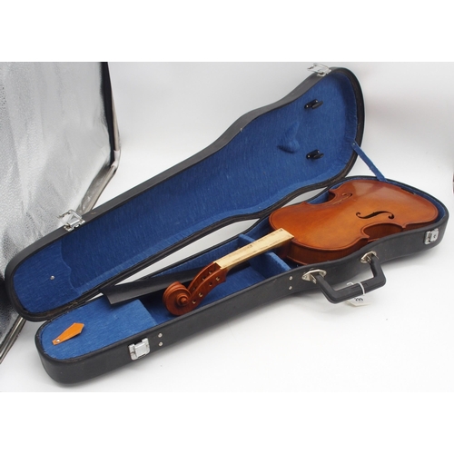 299 - Alexander Youngson a one piece back violin 35.5cm bearing label with inscription to the interior Ale... 