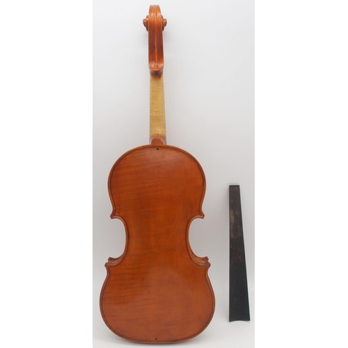 299 - Alexander Youngson a one piece back violin 35.5cm bearing label with inscription to the interior Ale... 