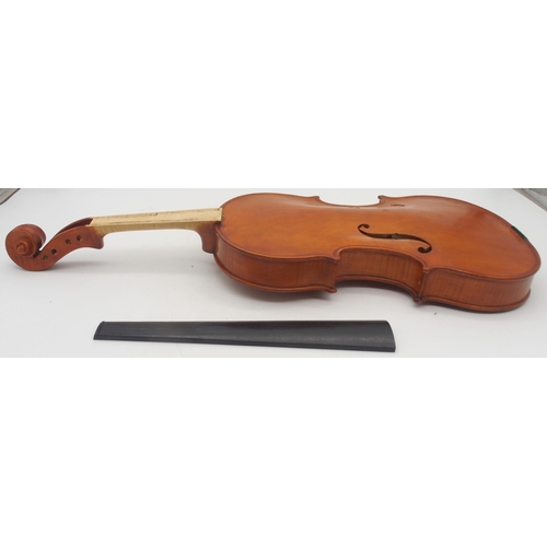 299 - Alexander Youngson a one piece back violin 35.5cm bearing label with inscription to the interior Ale... 