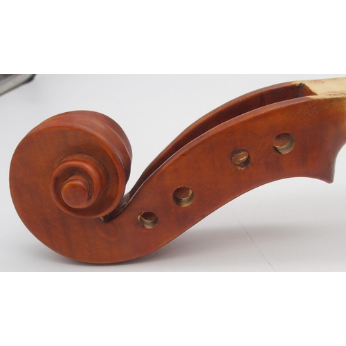 299 - Alexander Youngson a one piece back violin 35.5cm bearing label with inscription to the interior Ale... 