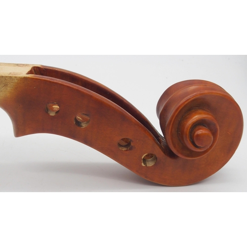 299 - Alexander Youngson a one piece back violin 35.5cm bearing label with inscription to the interior Ale... 