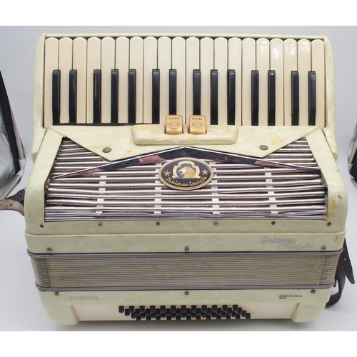 311 - A Selmer Invicta Moderna 48 bass 34 key piano accordion  Made in Italy H.S. with case