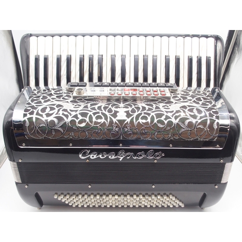 313 - A Cavognolo Odysee reedless 120 bass 41 key piano accordion serial number 45602 together with a Cavo... 