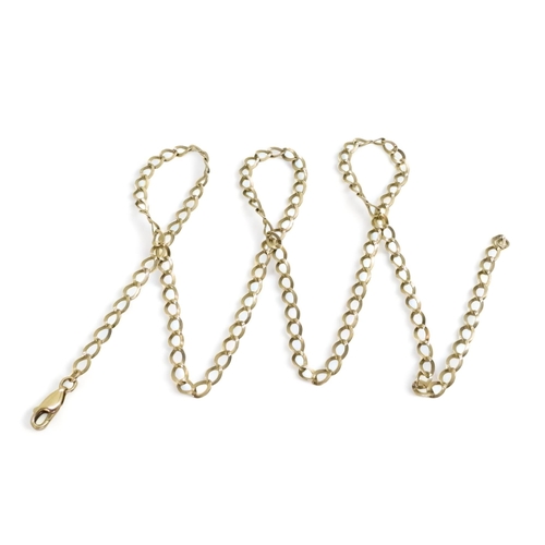 707 - A 9ct gold curb chain necklace, length 61cm, weight 6.5gms