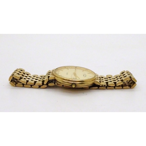 Gents 9ct gold rotary bracelet watch best sale