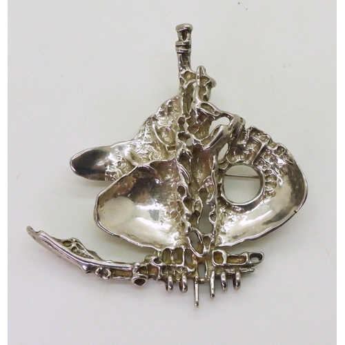 773 - A large silver Modernist brooch by Juhls of Norway, dimensions 7cm x 7cm, weight 38.3gms