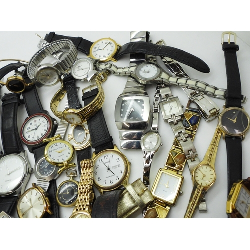 799 - A Smiths vintage marcasite watch, together with a collection of fashion watches to include Sekonda, ... 