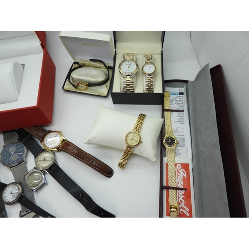 822 - Two Skagen Danish design Gents watches, two silver vintage watches and other items