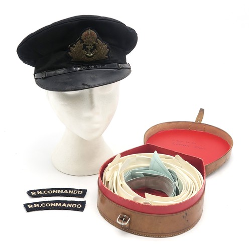 2559 - AN ATTRIBUTED WW2 NAVAL LIEUTENANT'S No. 1 DRESS UNIFORMComprising peaked cap with bullion-embroider... 