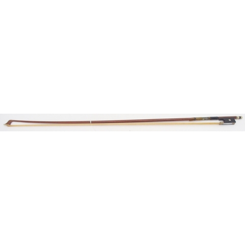 309G - A violin bow 71 grams with inscribed maker's mark SAXONIA