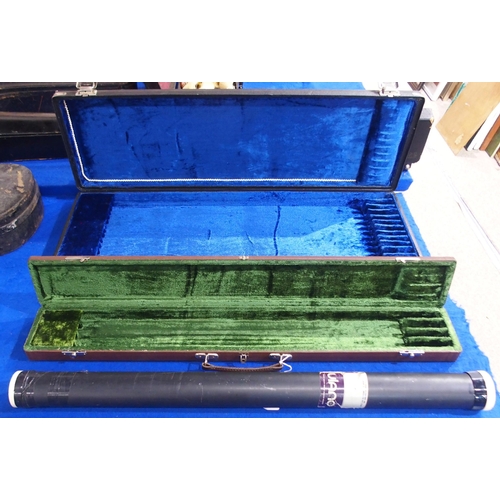 310A - A lot comprising a twelve division fitted violin bow case and a four division violin bow case