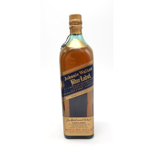 2637 - JOHNNIE WALKER BLUE LABEL 75CL BLENDED WHISKYbottle no. M40544JW, 43% ABV, cased... 