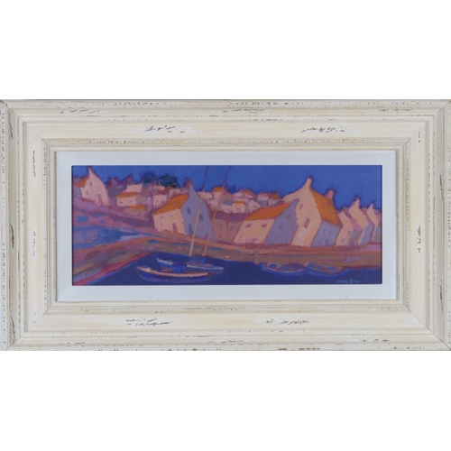 3041 - JAMES SPENCE RSW RGI (SCOTTISH 1929-2016)CRAIL HARBOUROil on canvas, signed lower right, 20 x 50cm (... 