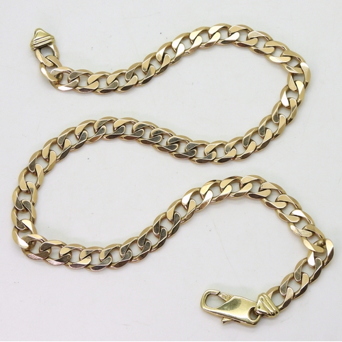 2818 - A 9CT ROSE GOLD CURB CHAINlength 42.5cm, width 8.2mm, weight 40.1gms