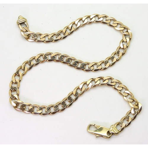 2818 - A 9CT ROSE GOLD CURB CHAINlength 42.5cm, width 8.2mm, weight 40.1gms